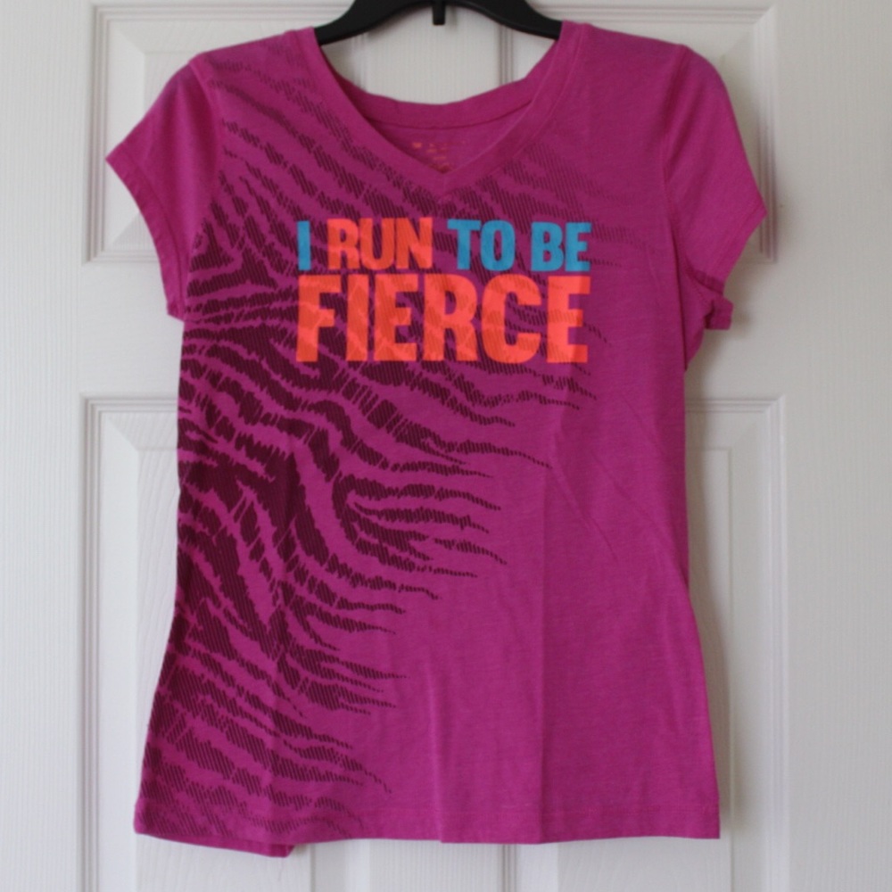 Tek Gear | Magenta V Neck Workout Tee Shirt